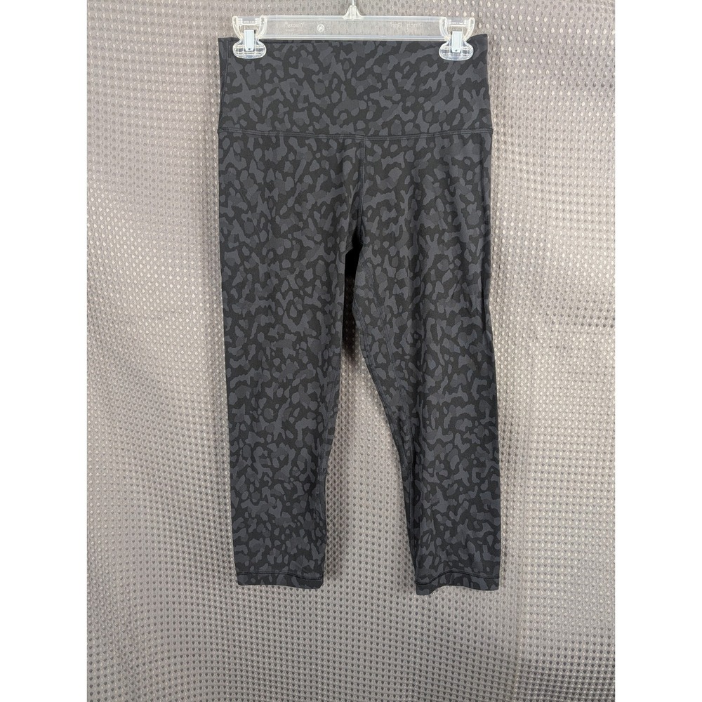Lululemon‎ Align Leggings Size 8 Black Gray Camo Print High Rise Yoga Pants